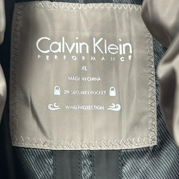 CALVIN KLEIN PERFORMANCE QUILTED PUFFER VEST Full Zip Taupe & Black Size XL - Picture 10 of 12